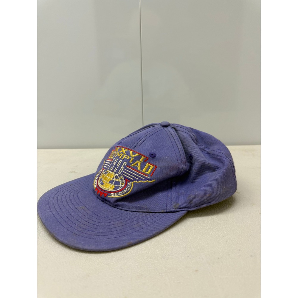 Vintage 1996 Atlanta Olympics Hat Hanes XXVI Olympiad Snapback Purple Cap